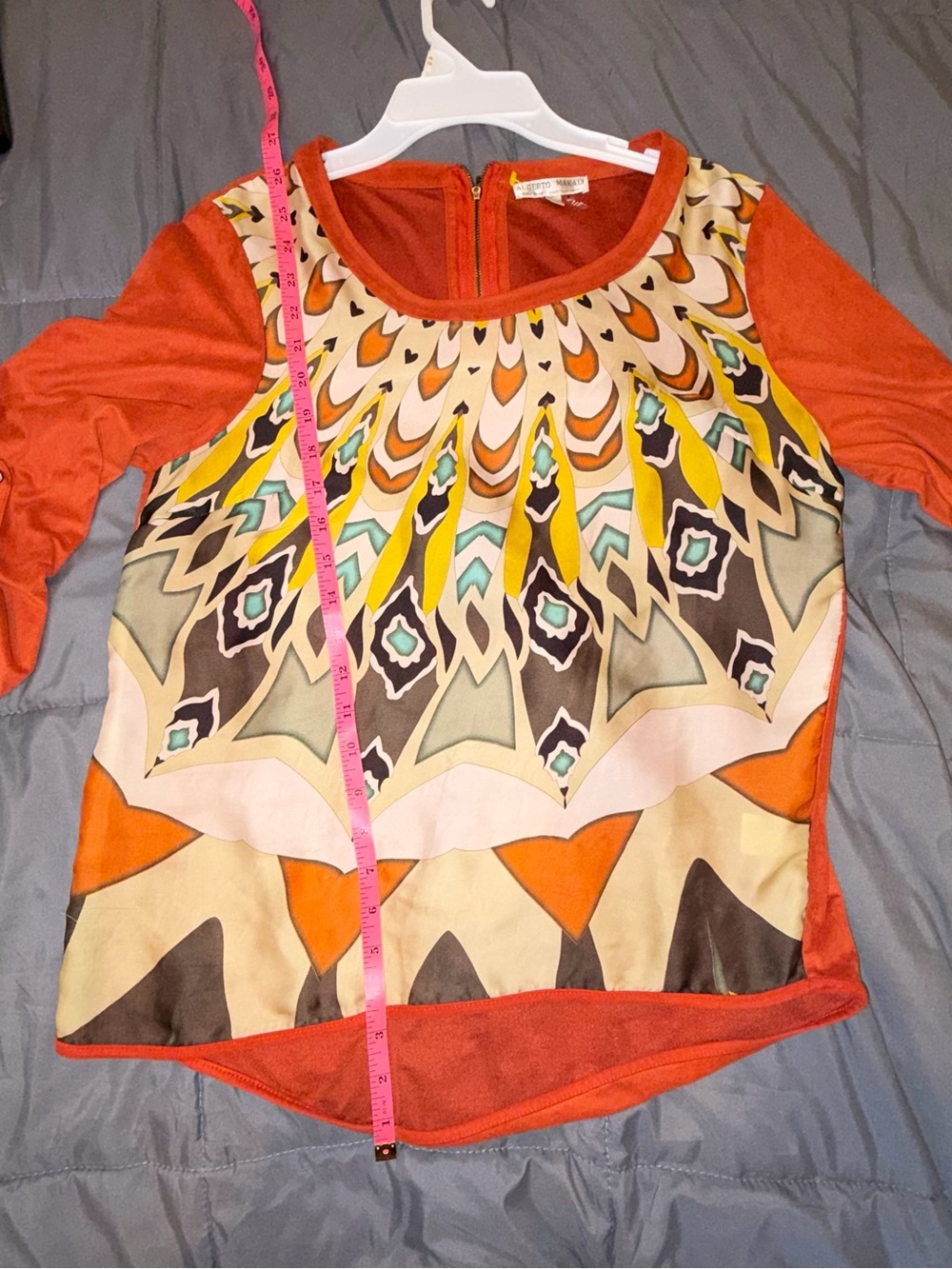 Alberto Makali Medium Boho Geometric Print Blouse - Picture 6 of 6